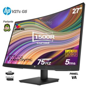Monitor Curvo HP V27c G5 27 75Hz 5ms 1920×1080 con parlantes HDMI DP